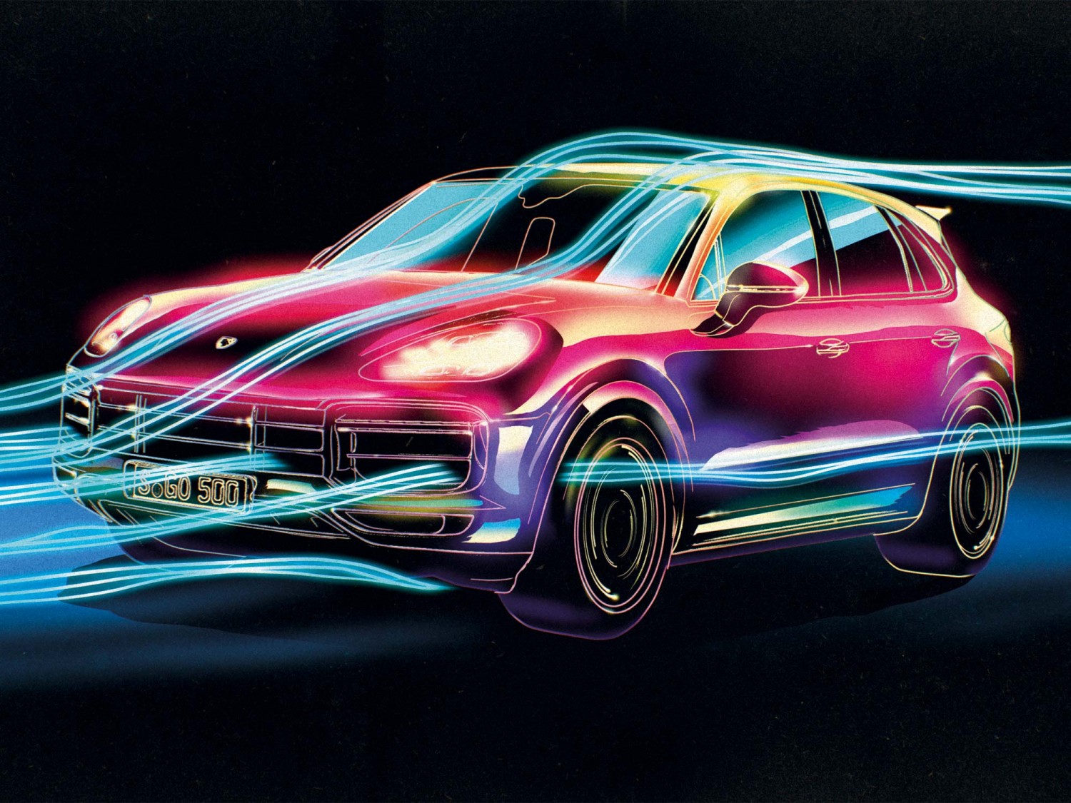 Porsche. Magazin Illustration. 1