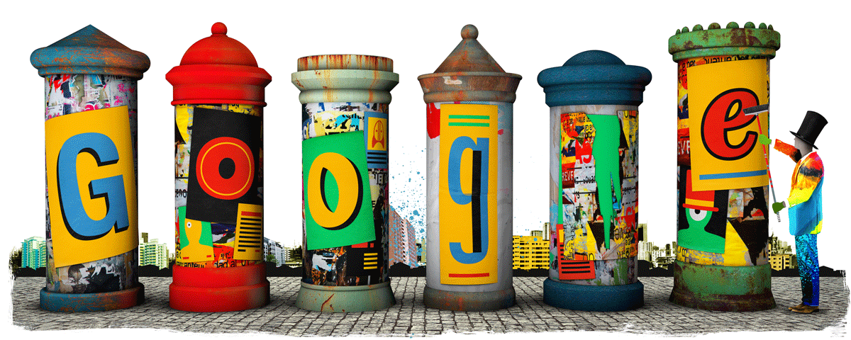 Google. Litfasssäulen Doodle. 5