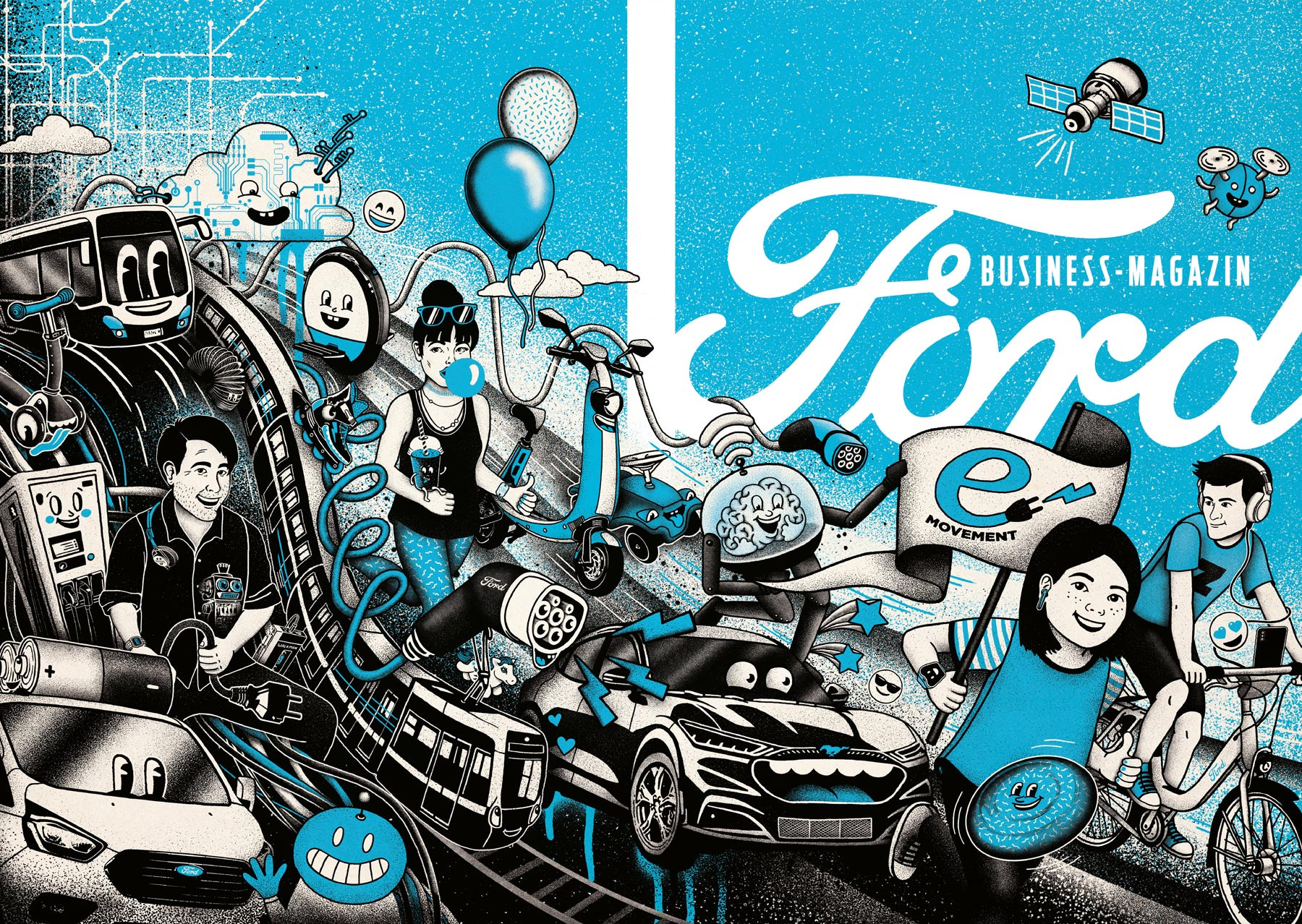 Ford. e-Movement Illustrations. 2