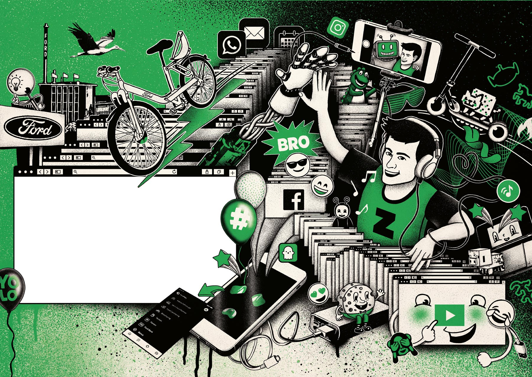 Ford. e-Movement Illustrations. 4