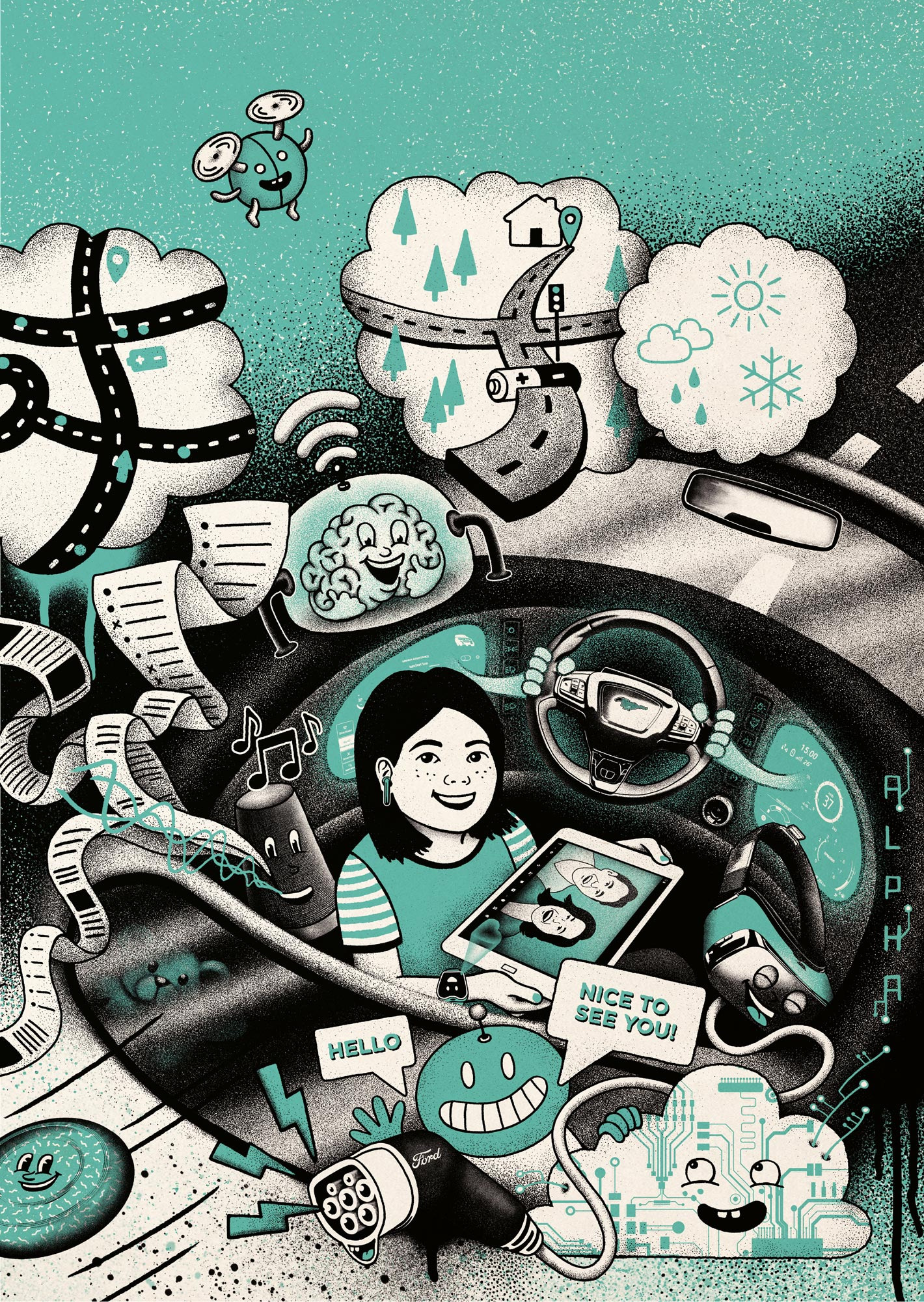 Ford. e-Movement Illustrations. 5