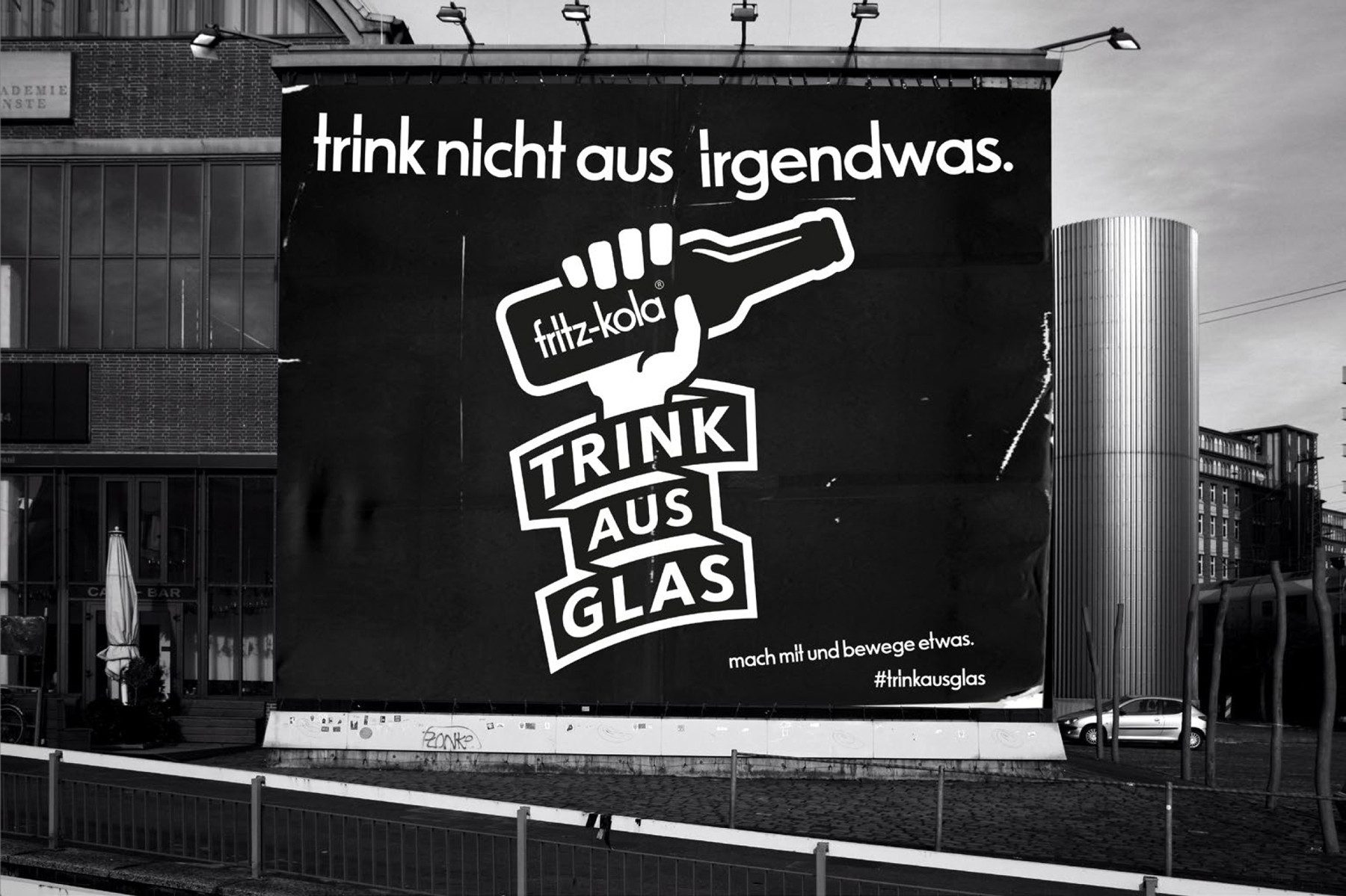 fritz-kola. trink aus glas. 1