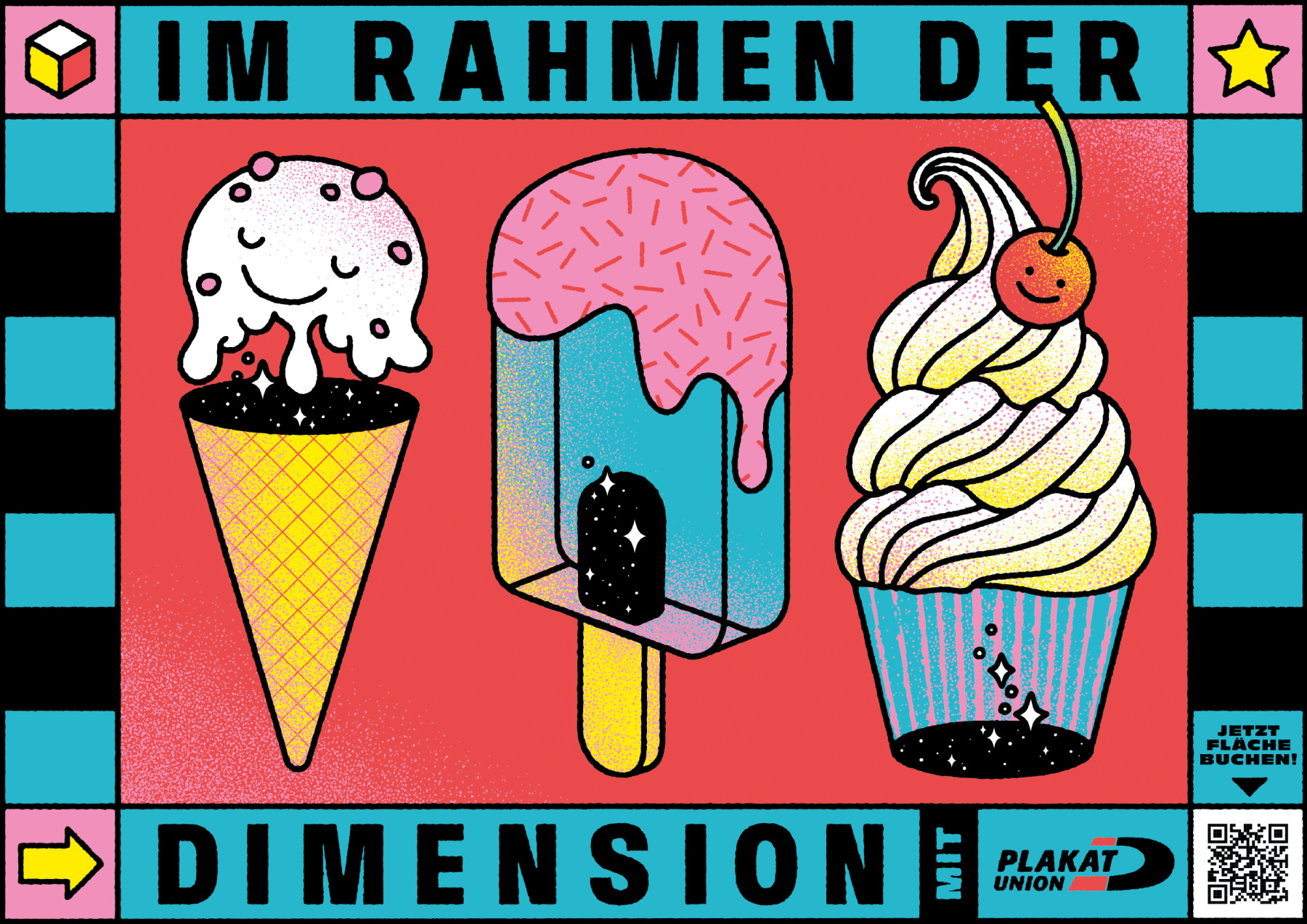 Plakat Union. Im Rahmen der Kommunikation. Kampagne. 3