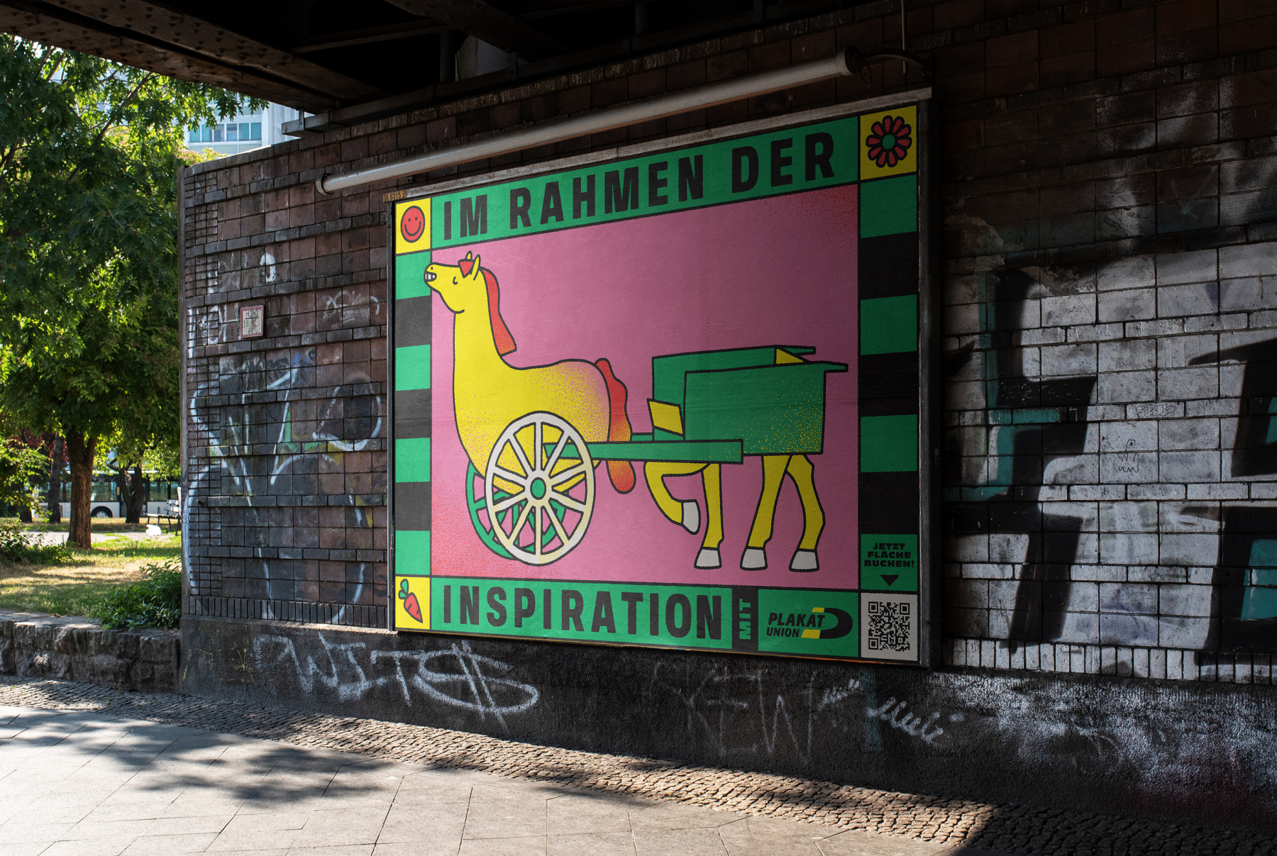 Plakat Union. Im Rahmen der Kommunikation. Kampagne. 2