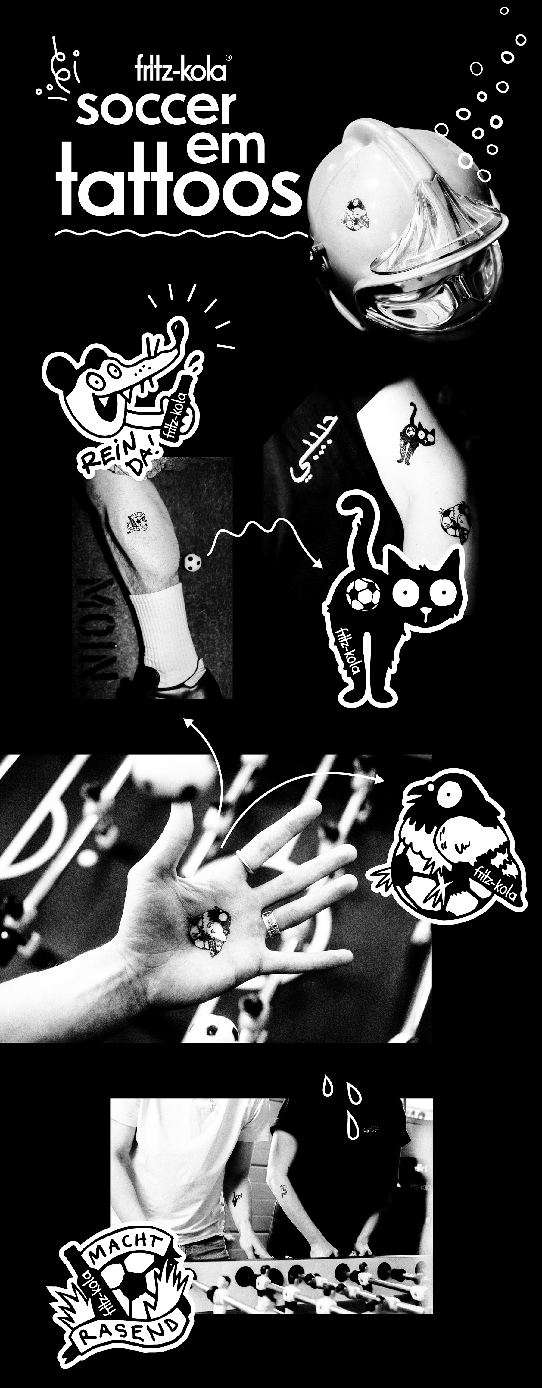 fritz-kola. soccer em tattoos. 1