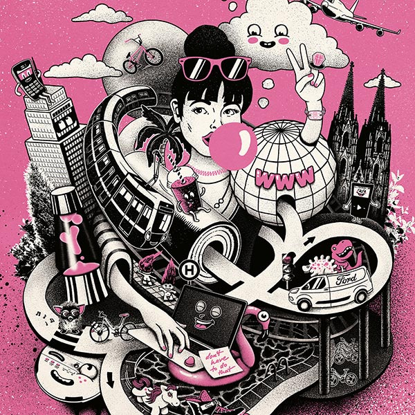  Aufgabenstellung: Kunst & Illustration | Kunde: Ford | Jahr: 2020 | Projekt: Ford. e-Movement Illustrations.