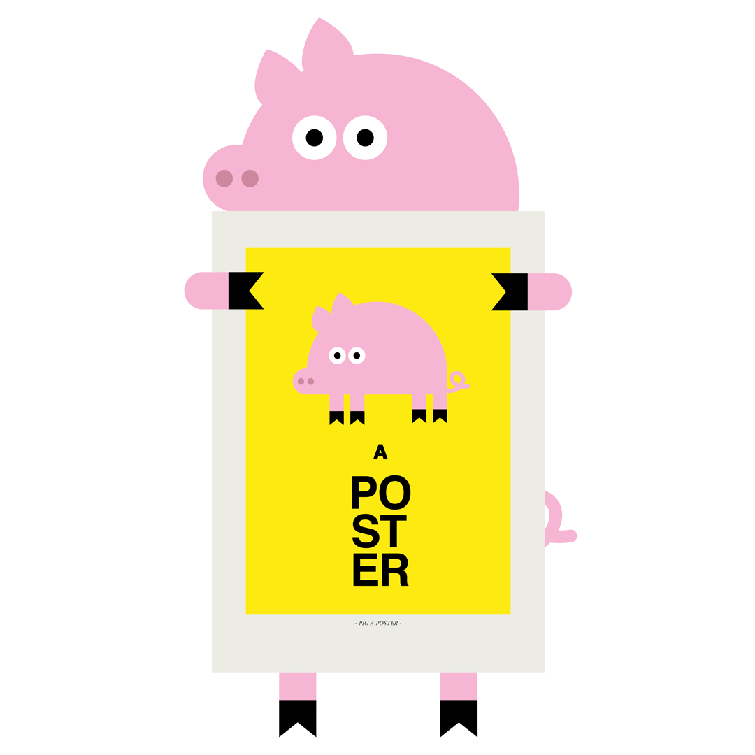 Aufgabenstellung: Kunst & Kunstausstellung, Illustration | Kunde: Rocket & Wink Supermarket | Jahr: 2021 | Projekt: Pig a Poster.