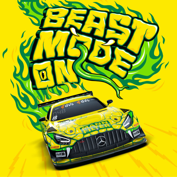 Aufgabenstellung: Corporate Design/-Redesign, Illustration | Kunde: Mann-Filter | Jahr: 2022 | Projekt: Mann-Filter. Beast Mode On. Motorsport 2022.