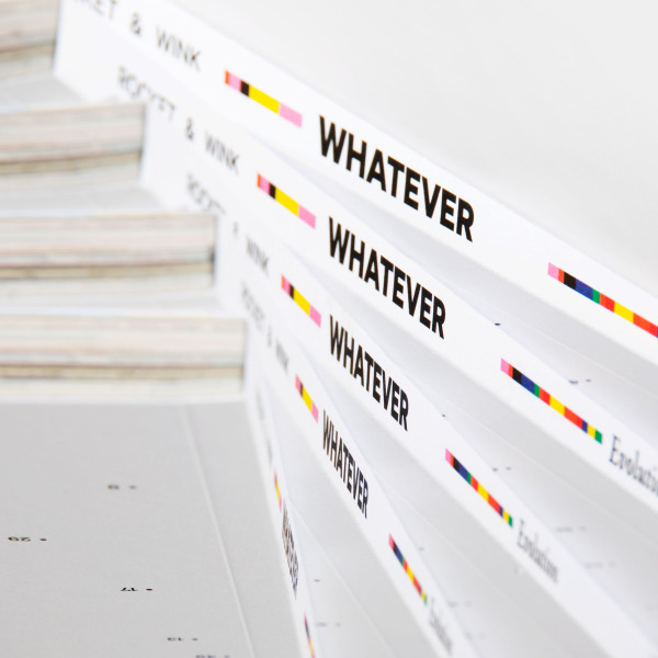 Aufgabenstellung: Kunst & Kunstausstellung, Buch & Editorial Design, Illustration | Kunde: Rocket & Wink Supermarket | Jahr: 2022 | Projekt: Whatever Evolution. Artbook.
